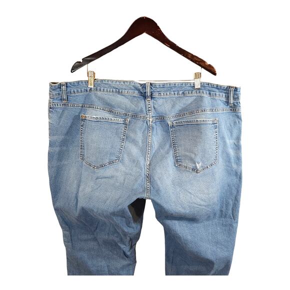 Old Navy Distressed Medium Wash Skinny Boyfriend Jeans Women's 24 Plus Long - Picture 6 of 8